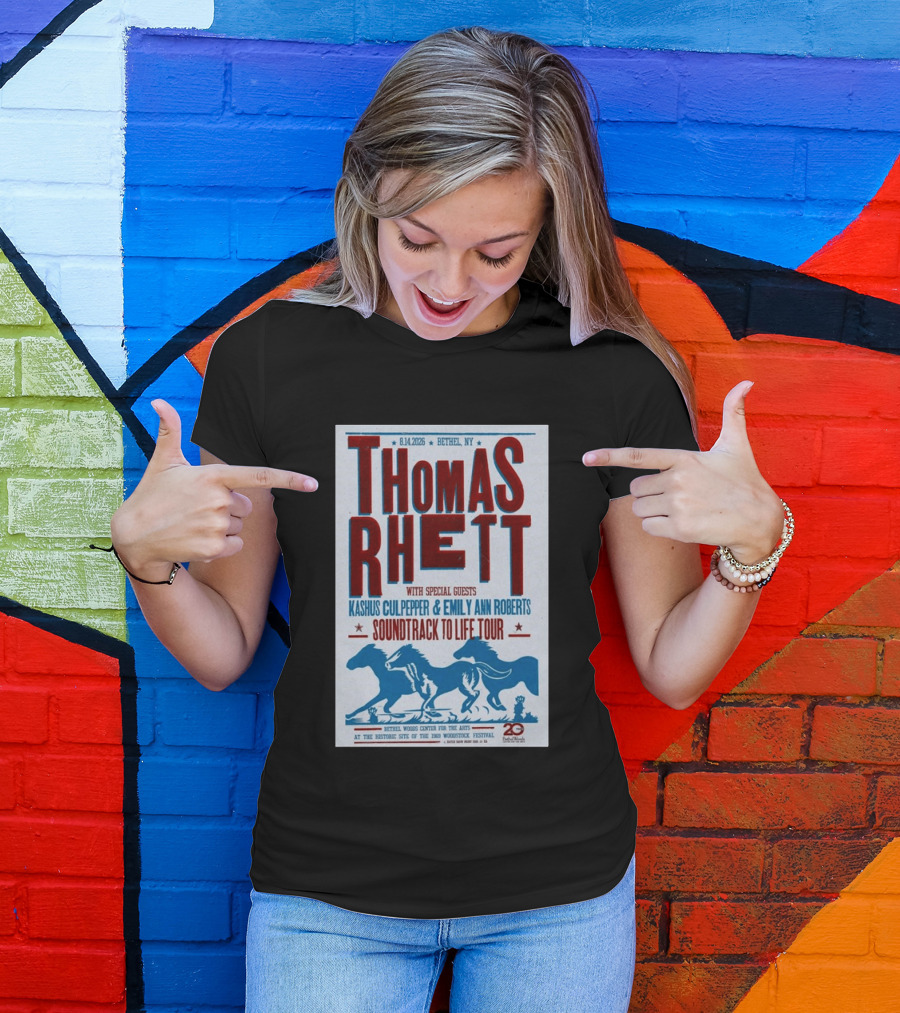 Thomas Rhett Bethel NY 2026 Soundtrack To Life Tour Kashus Culpepper Emily Ann Roberts T-Shirt