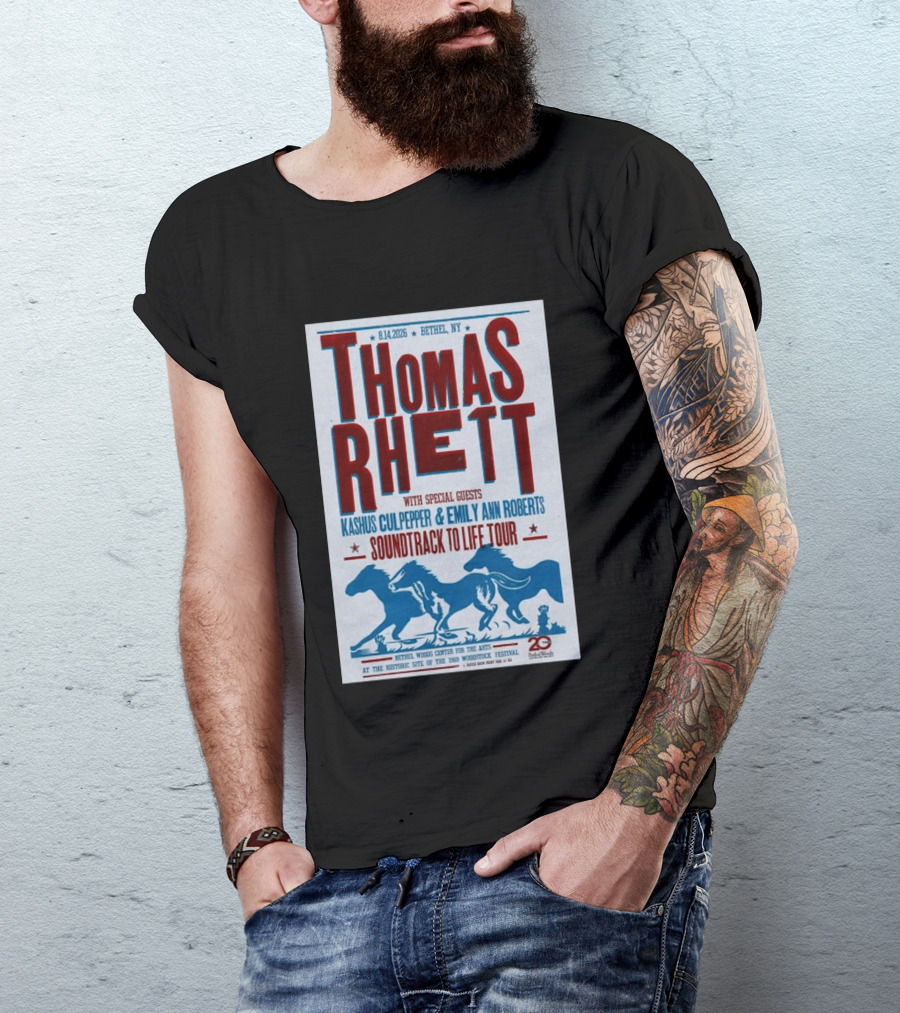 Thomas Rhett Bethel NY 2026 Soundtrack To Life Tour Kashus Culpepper Emily Ann Roberts T-Shirt