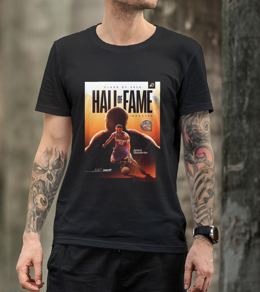 Class Of 2026 Hall Of Fame Inductee Amar'e Stoudemire Phoenix Suns Basketball T-Shirt