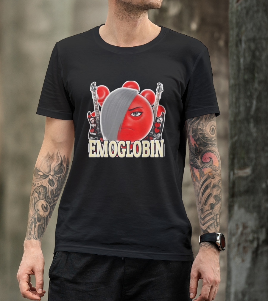 EMOGLOBIN Goblin Emoji With Emo Guitar T-Shirt