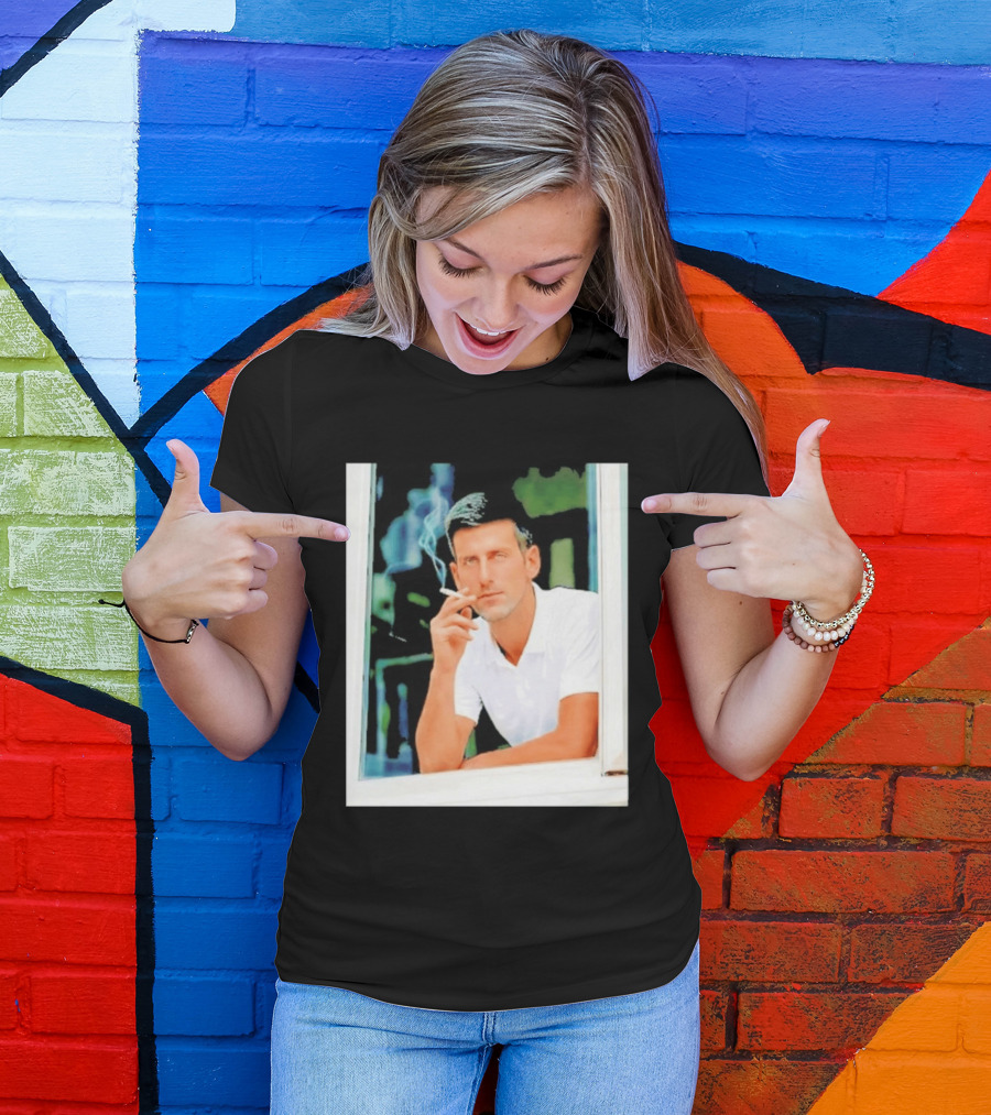 Novak Djokovic Smoking Tennis ATP Champion T-Shirt