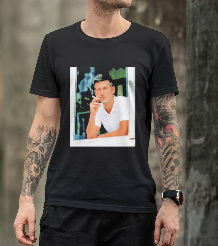 Novak Djokovic Smoking Tennis ATP Champion T-Shirt