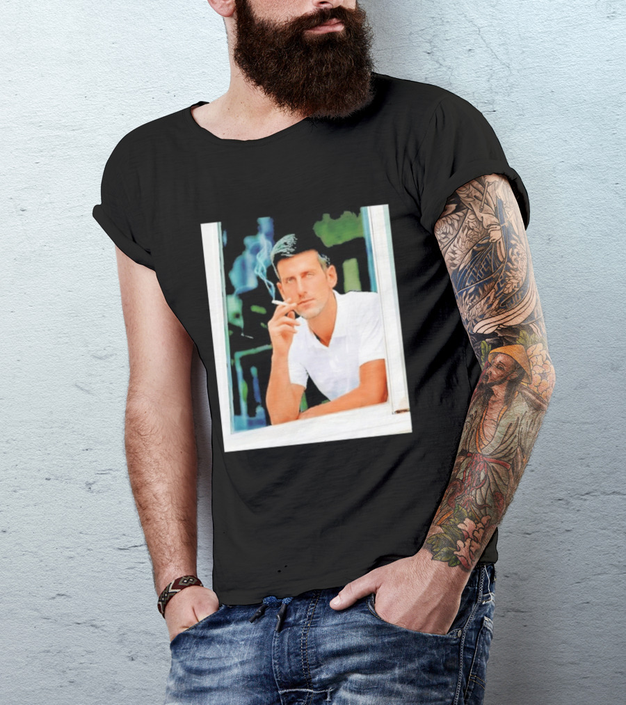 Novak Djokovic Smoking Tennis ATP Champion T-Shirt
