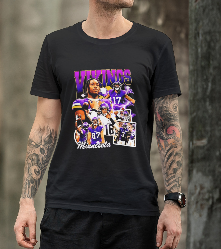 Fanatics Minnesota Vikings Notorious Justin Jefferson 87 83 16 17 Football T-Shirt