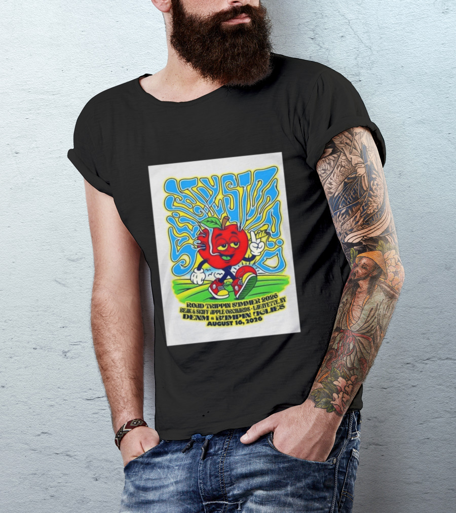 Slightly Stoopid Road Trippin Summer 2026 Beak & Skiff Orchards LaFayette NY August 16 With Denim And Bumpin Uglies T-Shirt