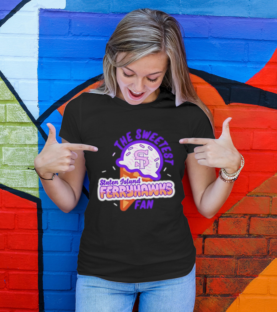 Staten Island Ferryhawks The Sweetest Fan Ice Cream Cone T-Shirt