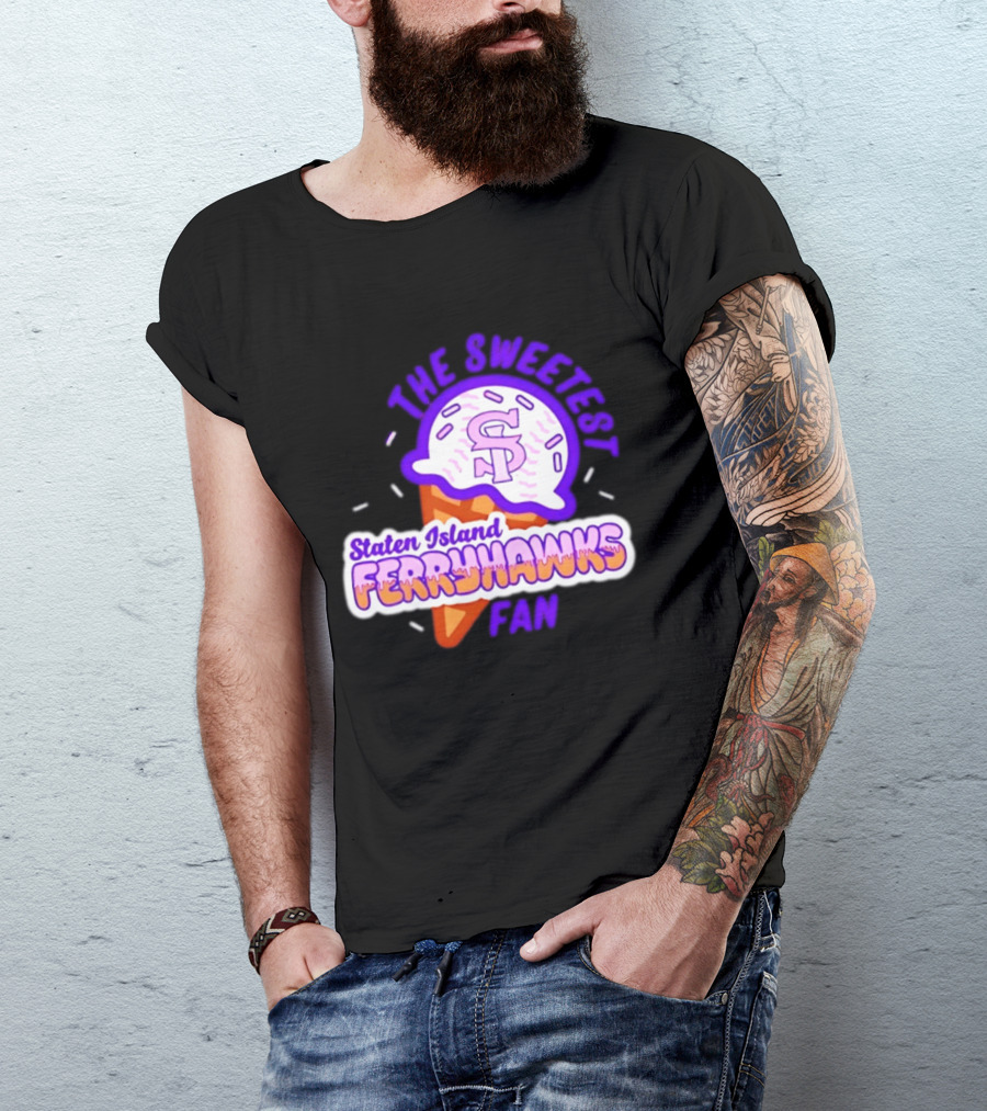 Staten Island Ferryhawks The Sweetest Fan Ice Cream Cone T-Shirt