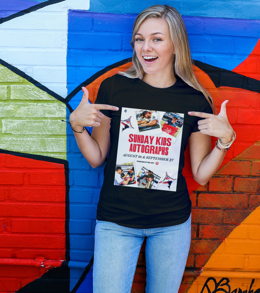 Sunday Kids Autographs August 16 & September 27 Presented By Target Twins Event T-Shirt