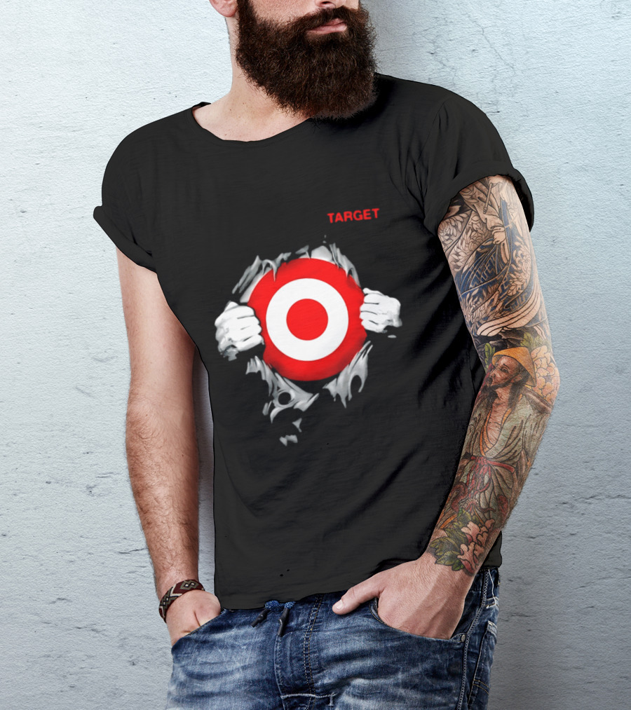 Target Ripped Chest Bullseye T-Shirt