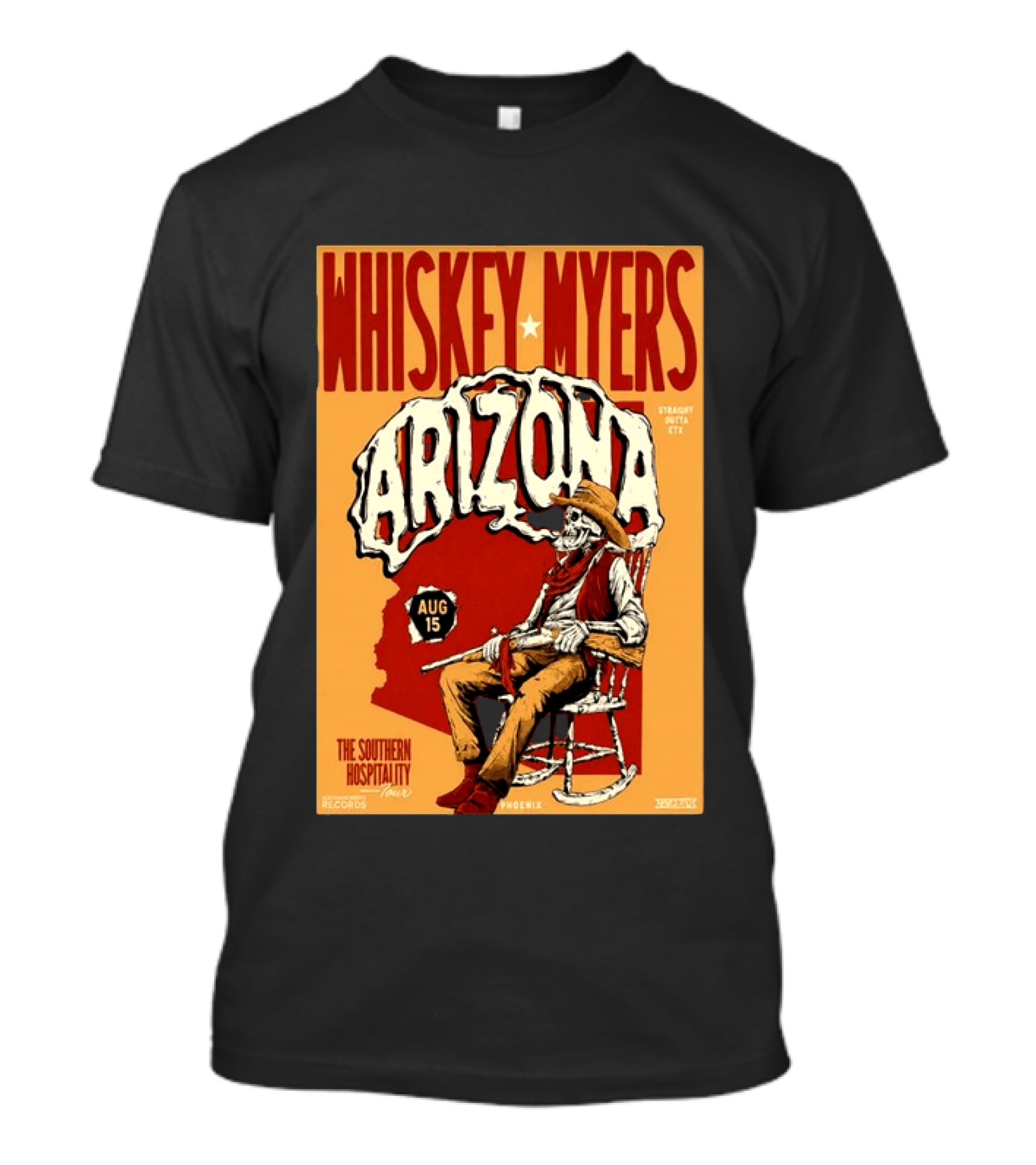 Whiskey Myers Arizona Aug 15 The Southern Hospitality Tour Phoenix 2026 T-Shirt