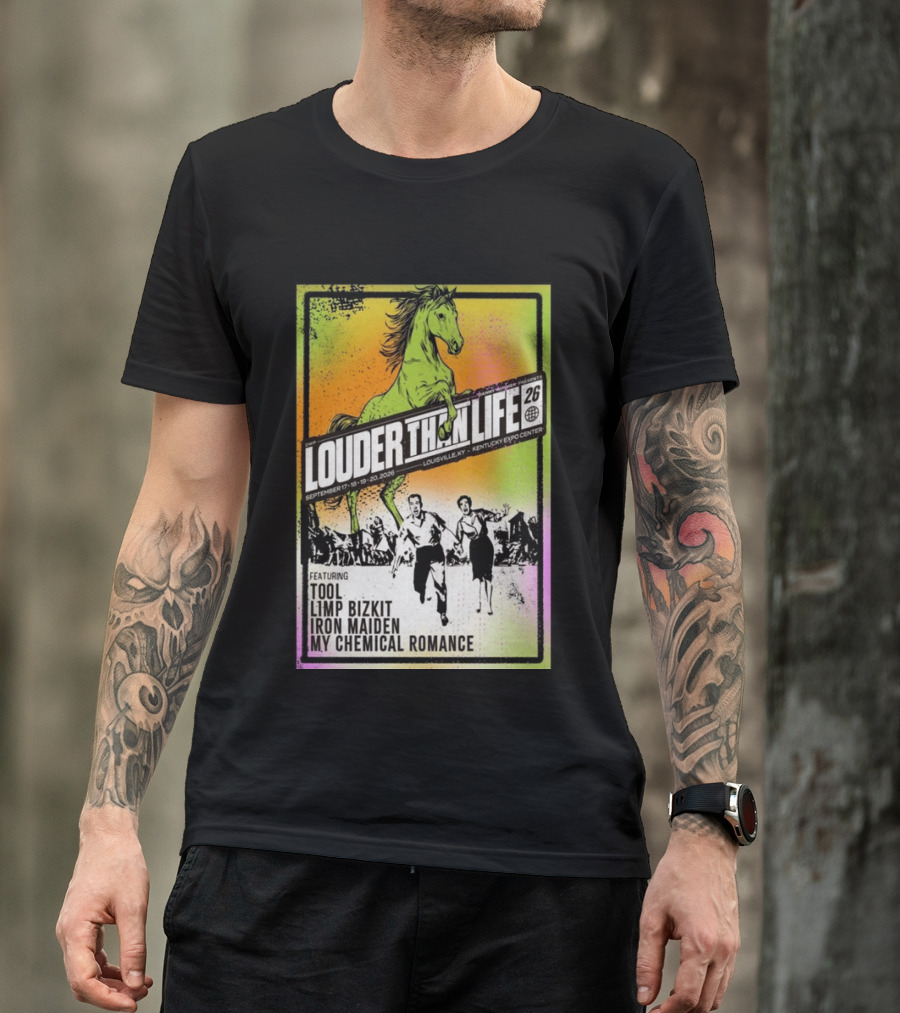 Louder Than Life 2026 Louisville KY Featuring Tool Limp Bizkit Iron Maiden My Chemical Romance T-Shirt