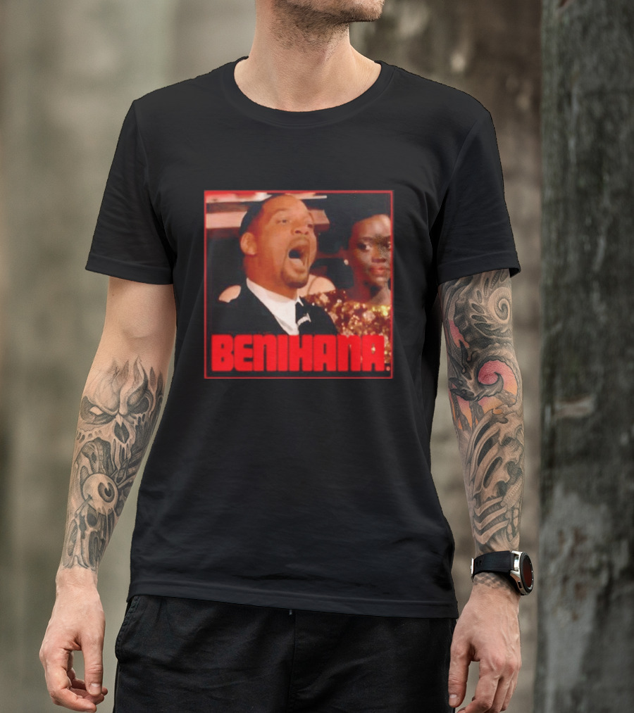Benihana Will Smith Oscar 2022 Reaction Image T-Shirt
