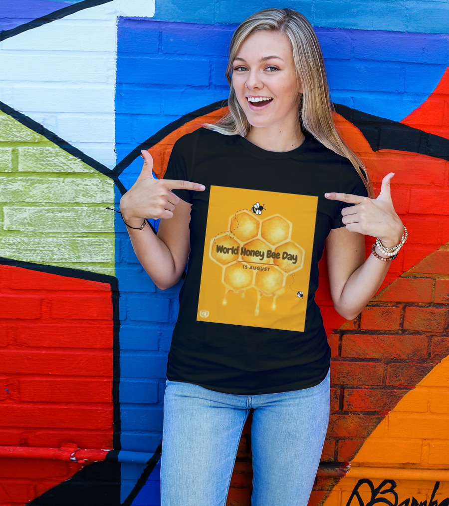 World Honey Bee Day 15 August Honeycomb T-Shirt