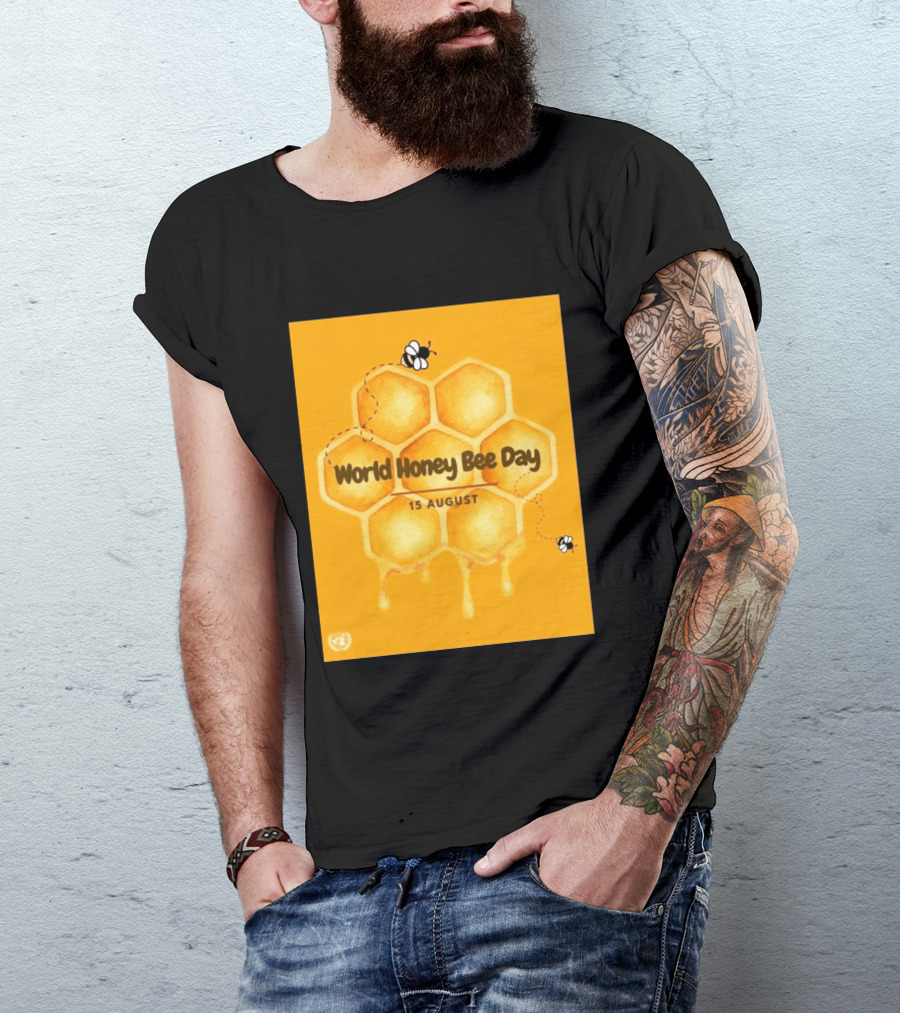 World Honey Bee Day 15 August Honeycomb T-Shirt