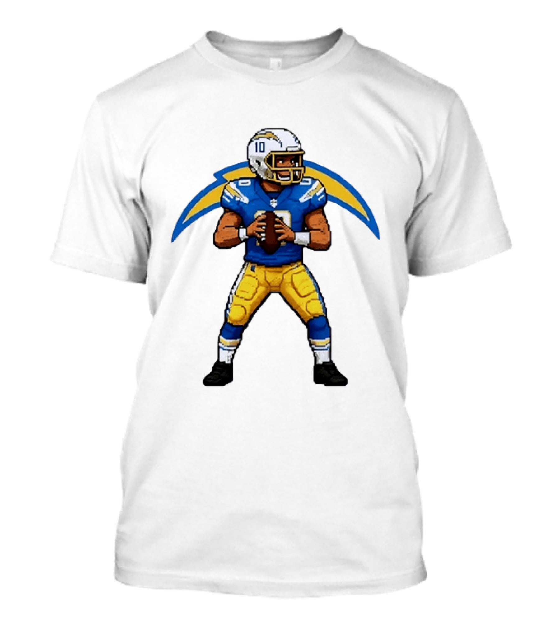 Justin Herbert Los Angeles Chargers Pixel T-Shirt