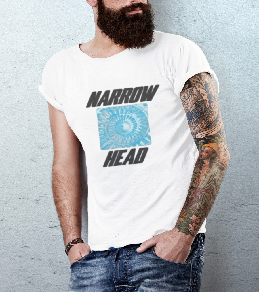 Narrow Head Blue Spiral Shell Tie Dye T-Shirt