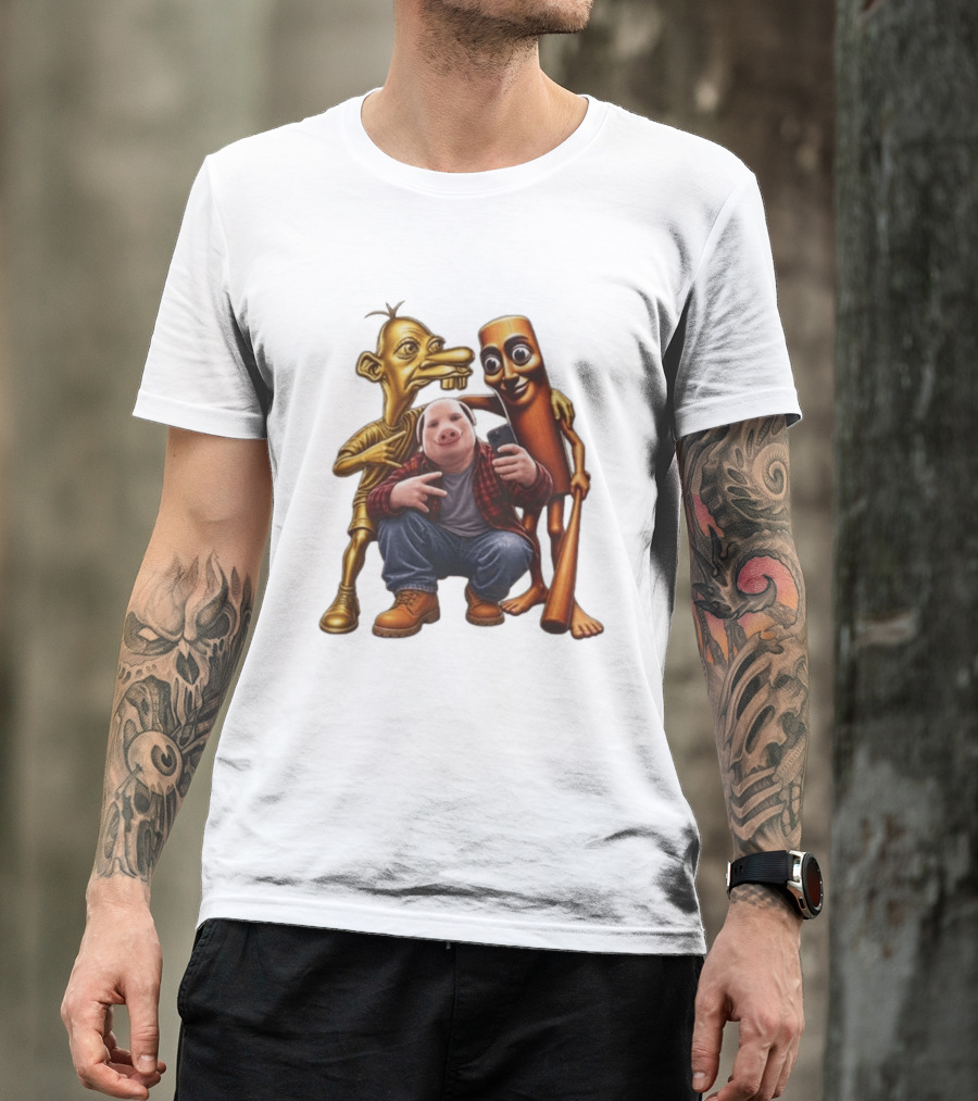 Neegy John Pork Tung Tung Tung Sahur Meme Characters T-Shirt