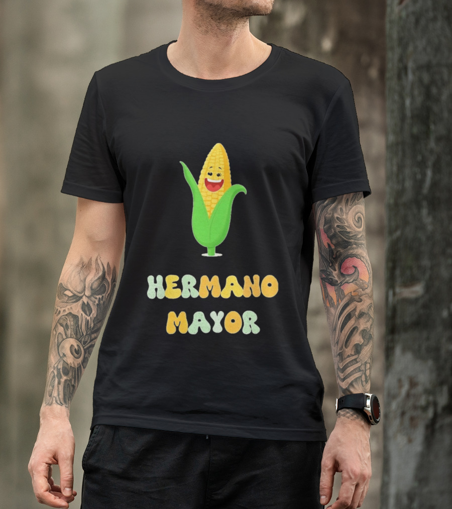 Hermano Mayor Corn With Smiling Vegetable Face T-Shirt