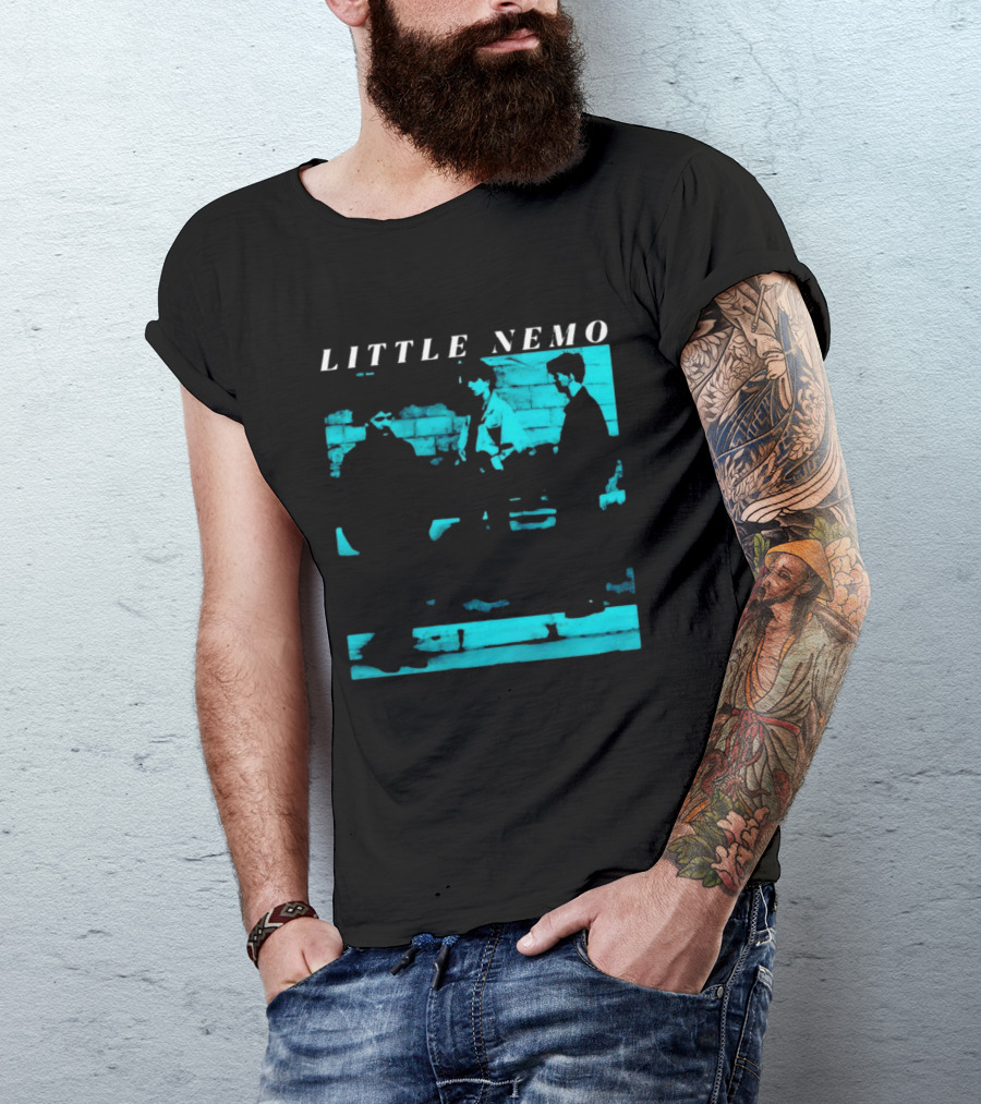 Little Nemo Post Punk Alternative Rock Band Aqua Blue Distressed T-Shirt