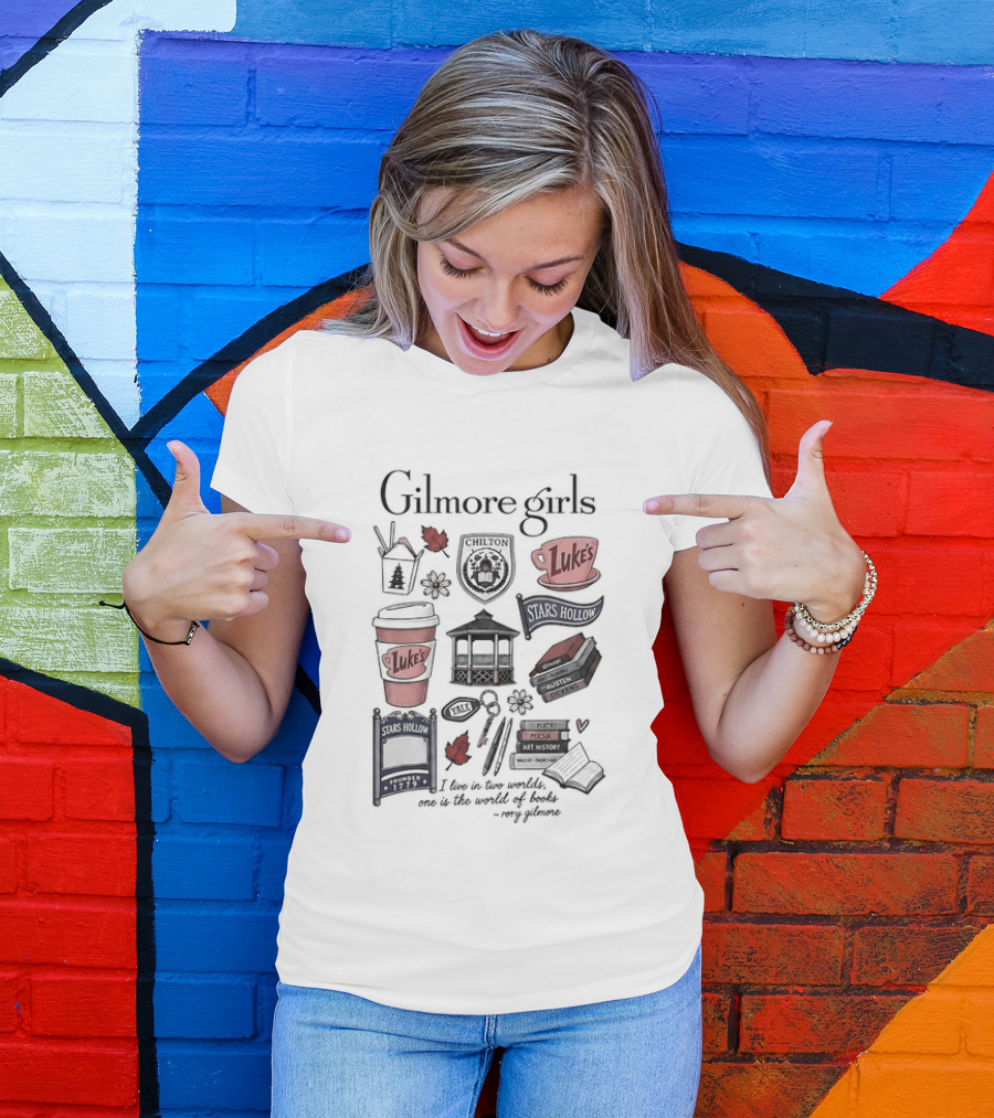 Gilmore Girls Chilton Luke's Stars Hollow Yale Rory Quote Illustrations T-Shirt
