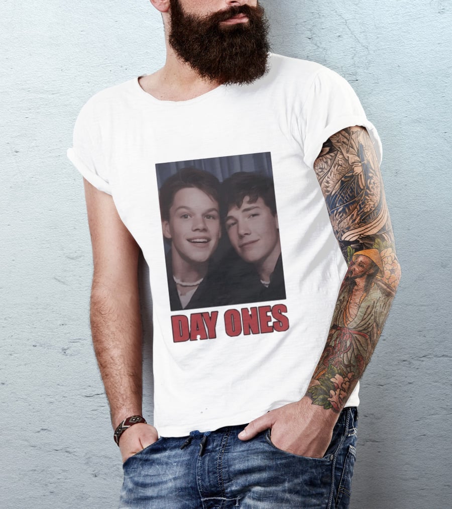 Ben Affleck Matt Damon Day Ones Friends Photobooth Nostalgia T-Shirt