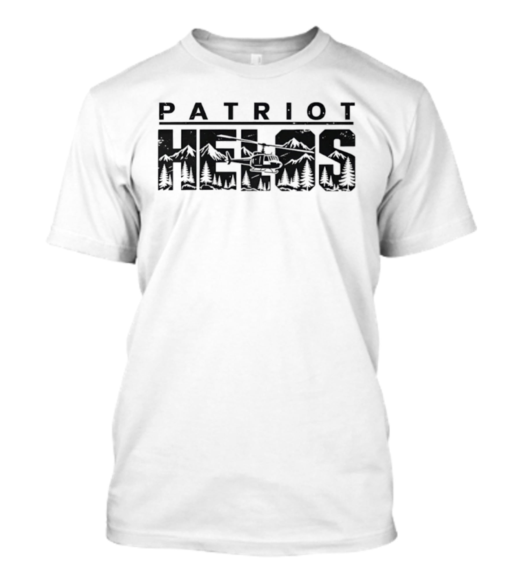 Patriot Helos Helicopter Mountain Forest Adventure T-Shirt