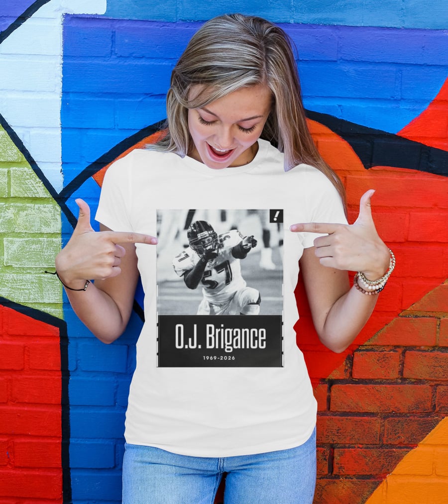 O.J. Brigance 1969 2026 Football Player Memoriam T-Shirt