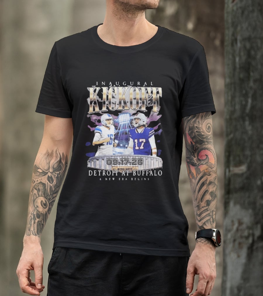 Inaugural Kickoff Detroit At Buffalo 09.17.26 A New Era Begins T-Shirt