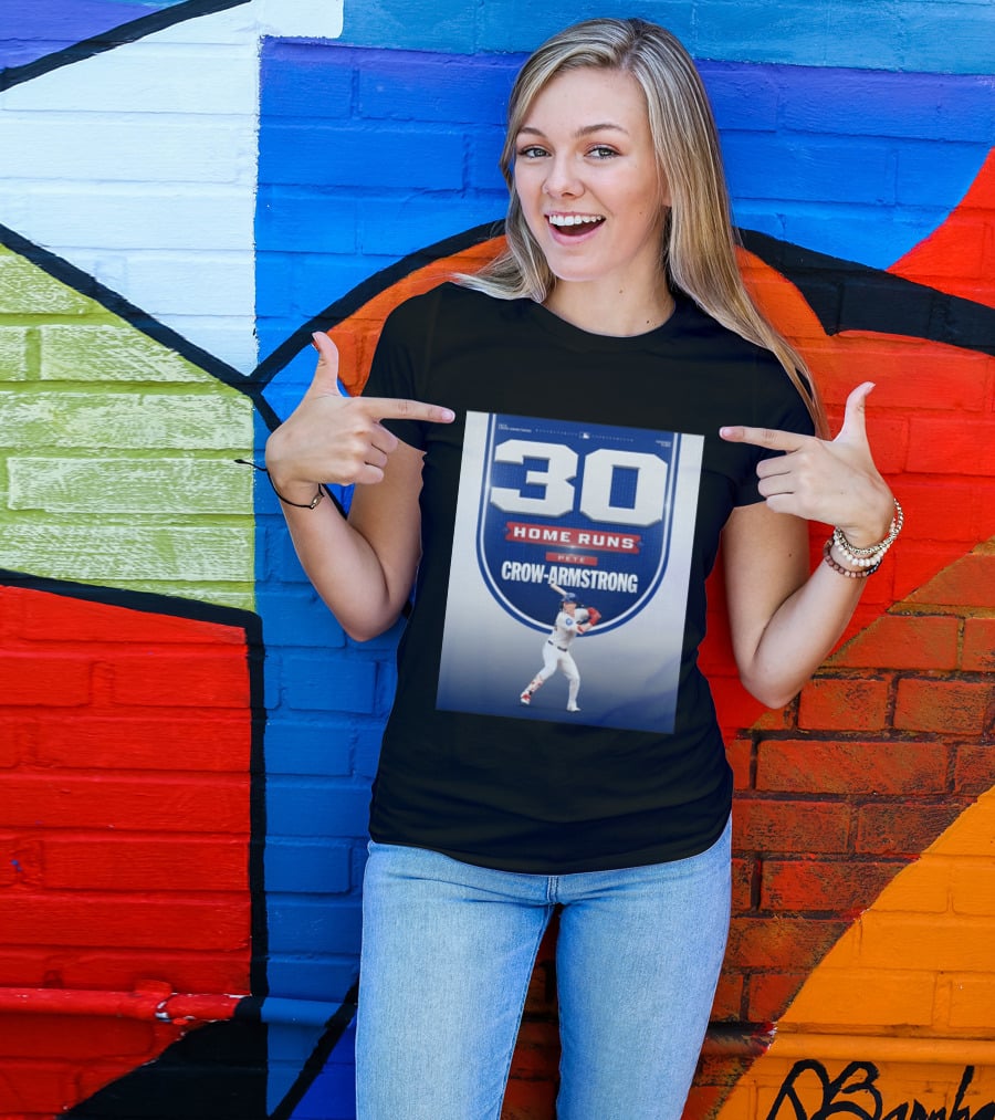 30 Home Runs Pete Crow Armstrong Chicago Cubs T-Shirt