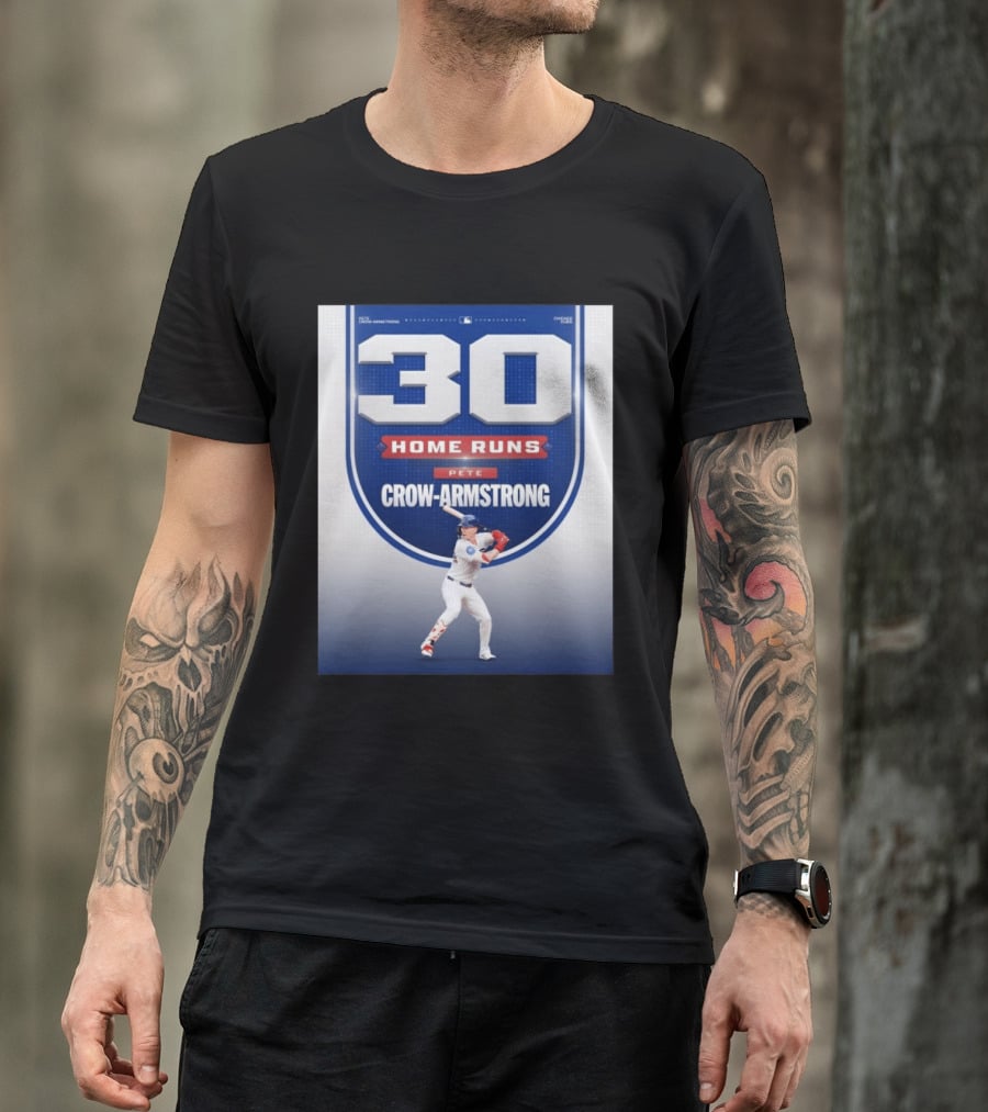 30 Home Runs Pete Crow Armstrong Chicago Cubs T-Shirt