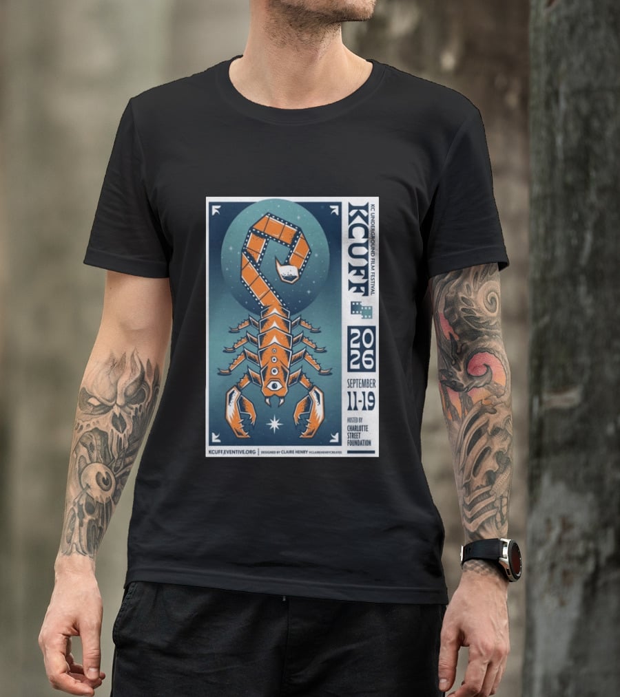 KC Underground Film Festival 2026 Scorpion September 11 19 Charlotte Street Foundation T-Shirt