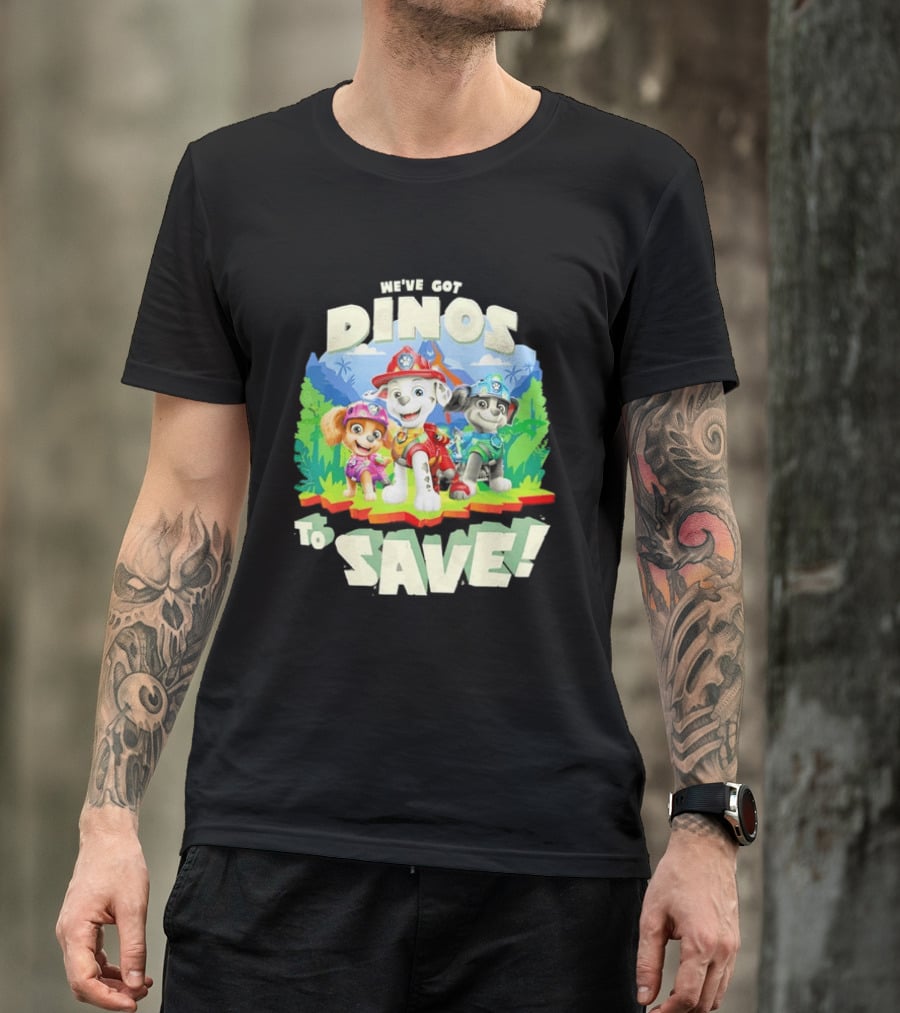 Paw Patrol We've Got Dinos To Save Marshall Adventure With Dinosaurs T-Shirt