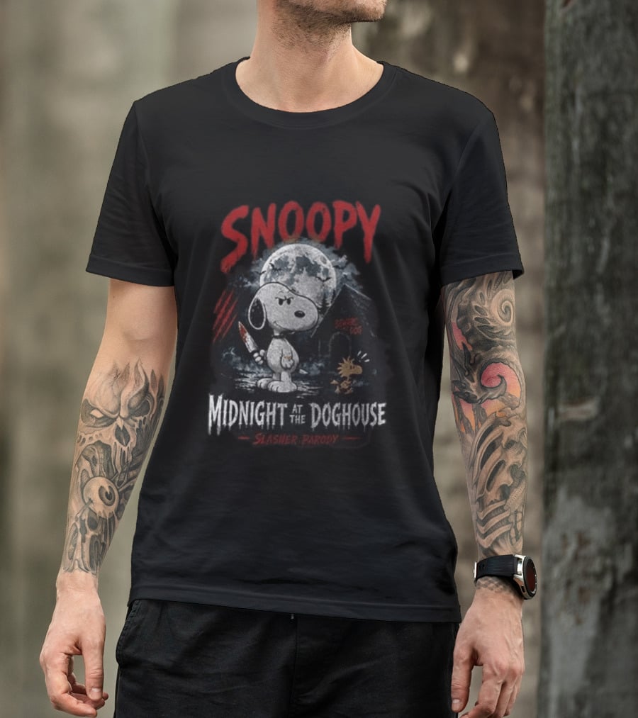 Snoopy Midnight At The Doghouse Slasher T-Shirt