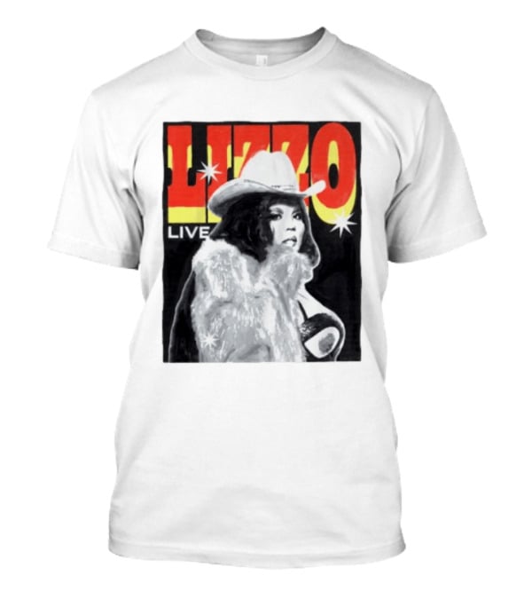 Lizzo Live Houston Mar 06 Texan Style Fur Coat Hat T-Shirt