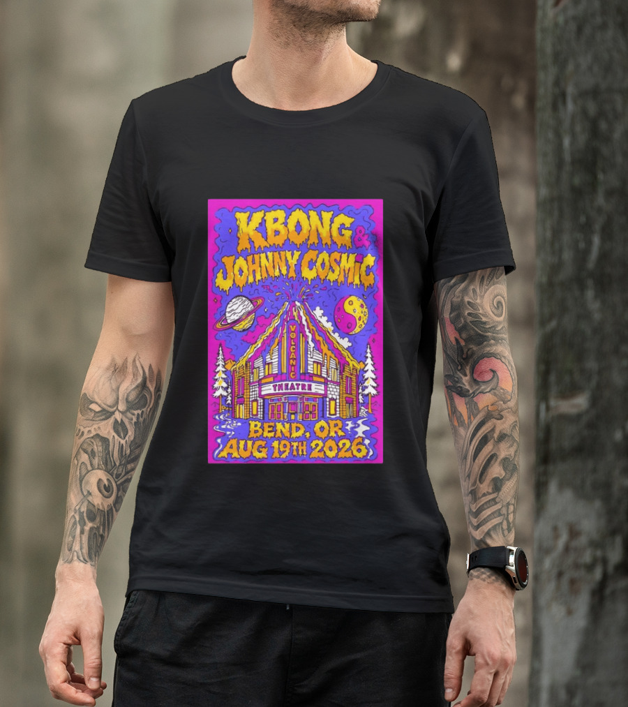 KBong Johnny Cosmic Bend OR August 19th 2026 Volcanic Theatre Concert T-Shirt