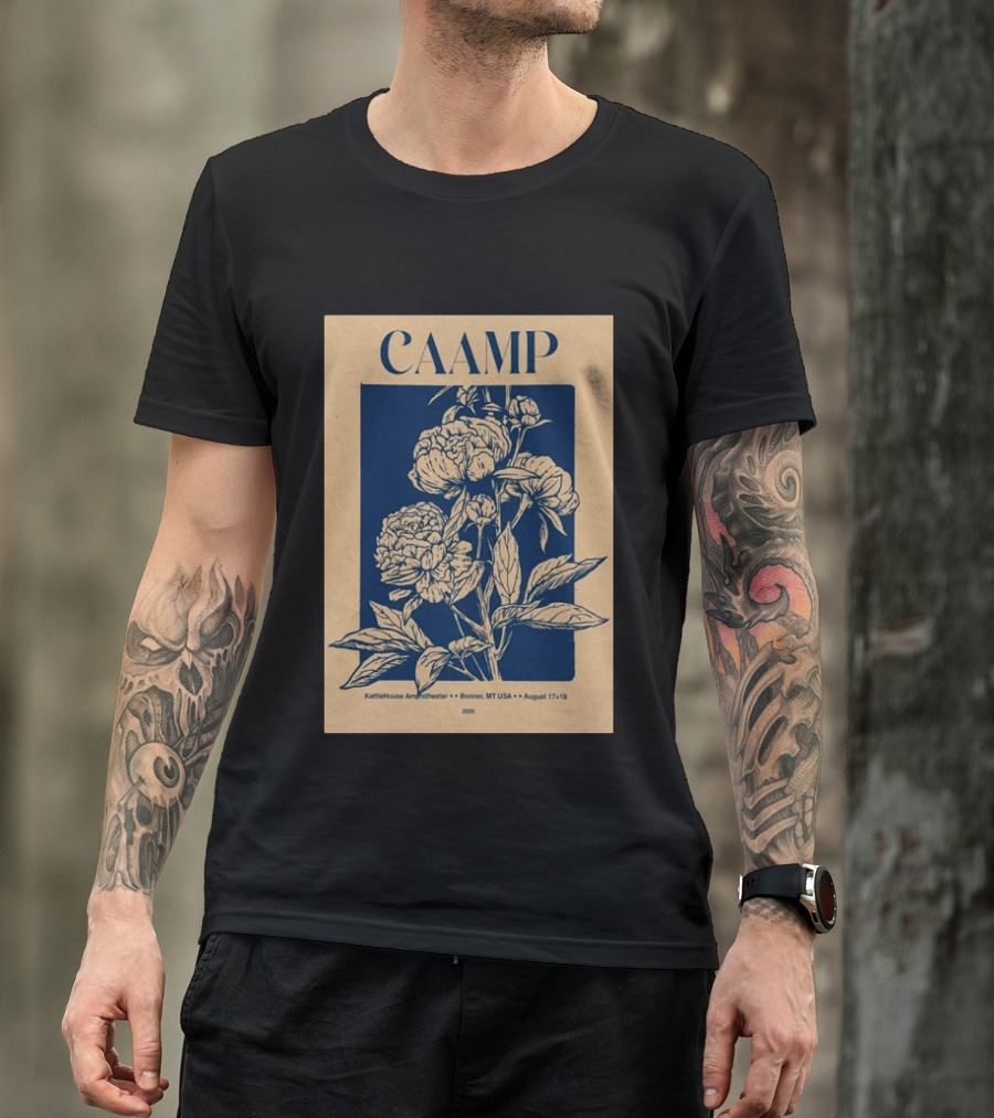 CAAMP KettleHouse Amphitheater Bonner MT August 17+18 2026 Floral T-Shirt