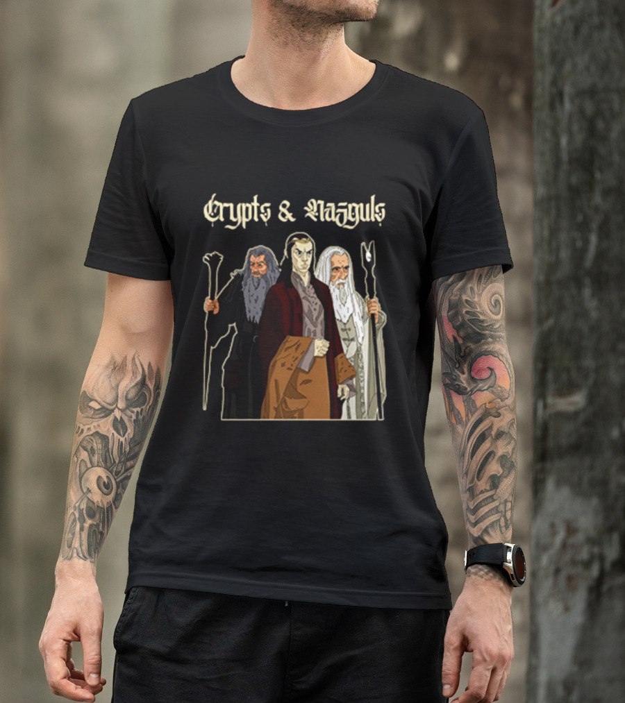 Crypts & Nazgûls Wizards Of The Rings Characters T-Shirt