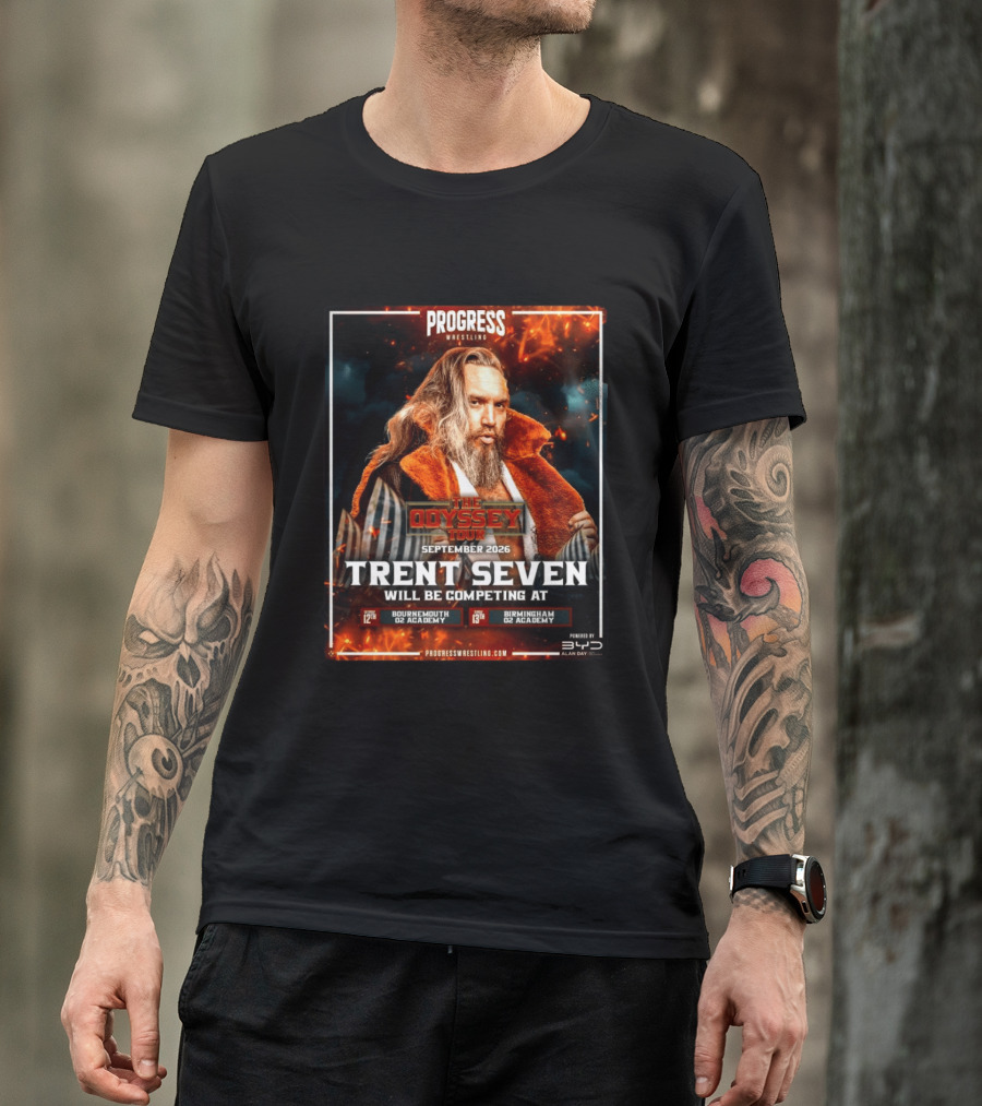 Progress Wrestling Odyssey Tour September 2026 Trent Seven Bournemouth Birmingham O2 Academy T-Shirt