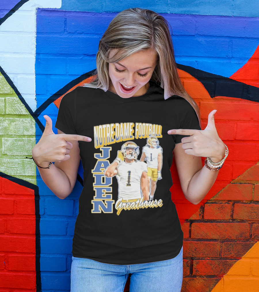 Notre Dame Football Jaden Greathouse 1 Fighting Irish T-Shirt