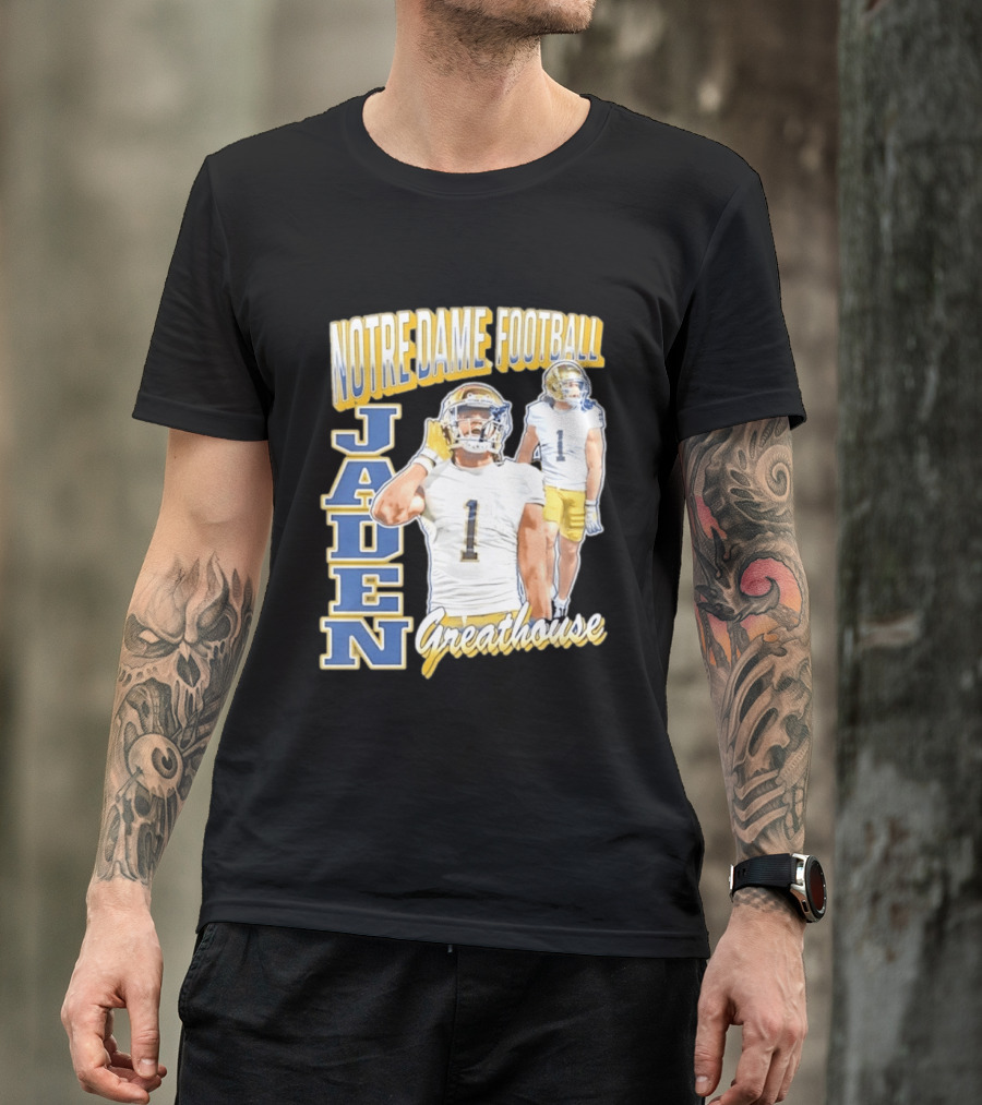 Notre Dame Football Jaden Greathouse 1 Fighting Irish T-Shirt