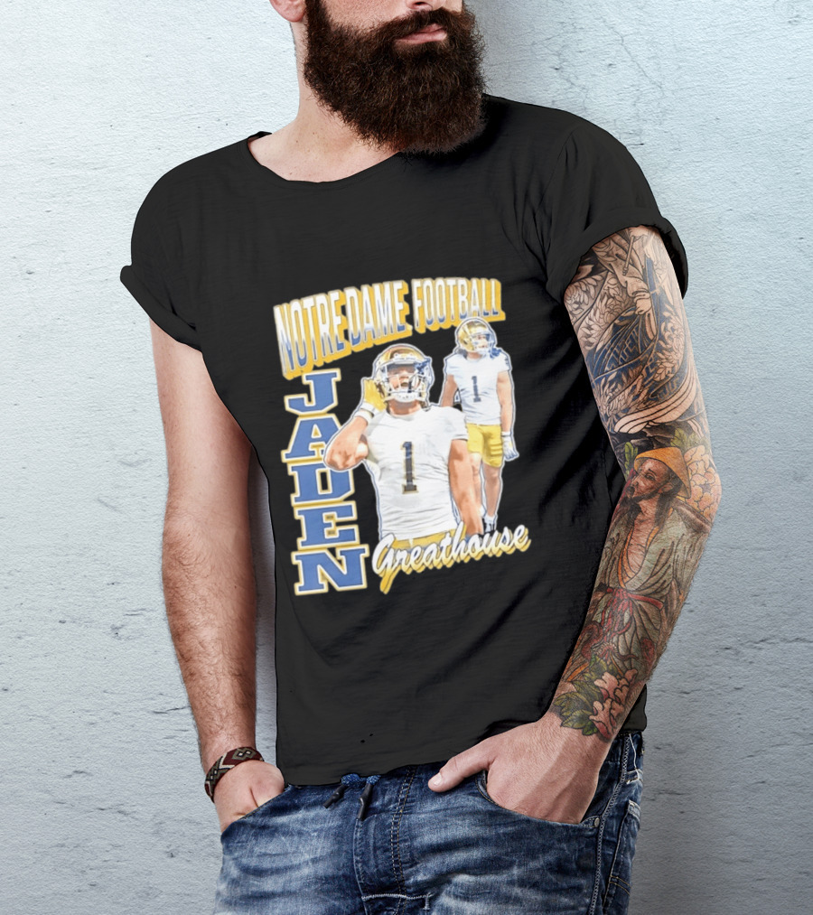 Notre Dame Football Jaden Greathouse 1 Fighting Irish T-Shirt