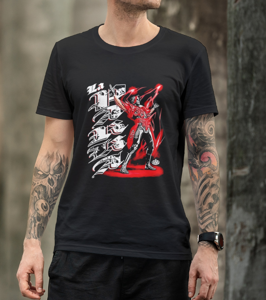 La Parka AAA Lucha Libre Legend Skeleton Warrior Action Hero T-Shirt
