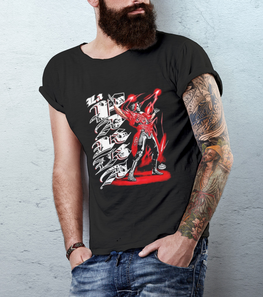 La Parka AAA Lucha Libre Legend Skeleton Warrior Action Hero T-Shirt