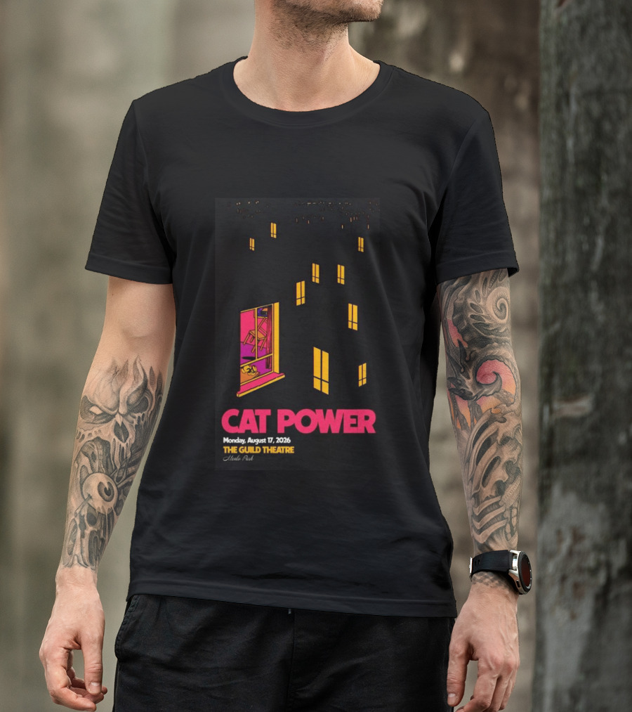 Cat Power Menlo Park August 17 2026 Guild Theatre Concert T-Shirt