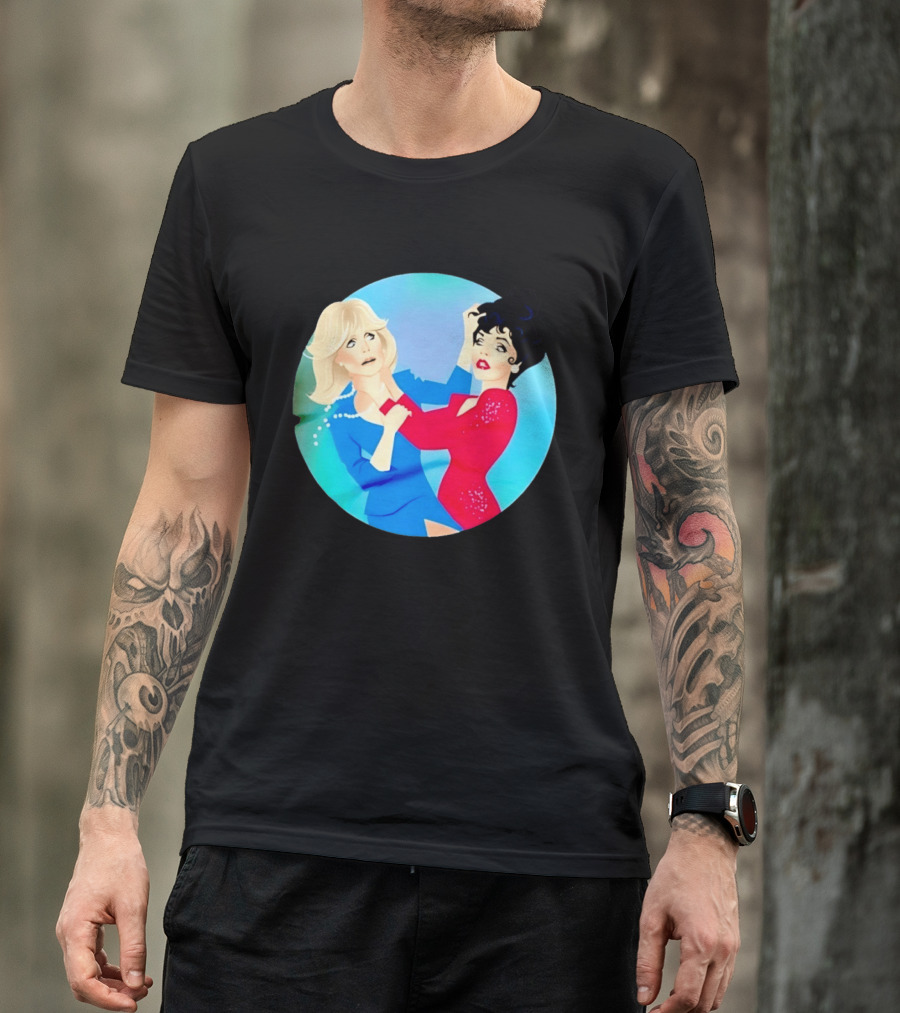 Alexis Carrington Krystle Carrington Iconic Dynasty Catfight Scene T-Shirt