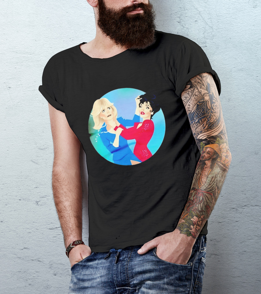 Alexis Carrington Krystle Carrington Iconic Dynasty Catfight Scene T-Shirt
