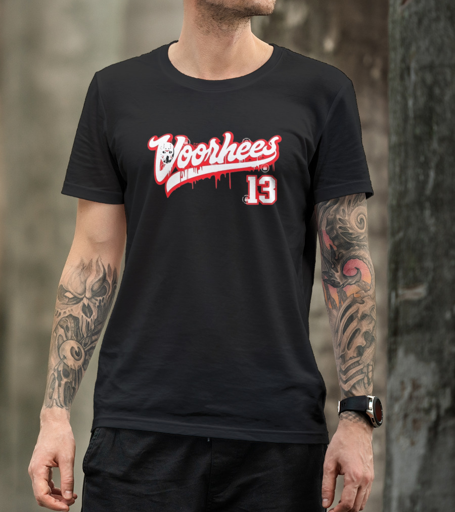 Jason Voorhees Mask Dripping Blood 13 Hockey Friday The 13th T-Shirt