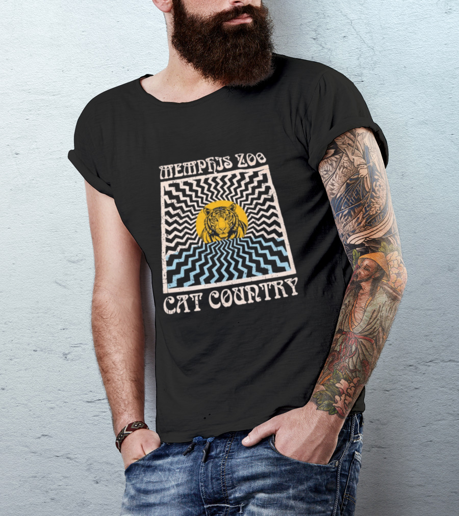 Memphis Zoo Cat Country Tiger Vintage Distressed T-Shirt