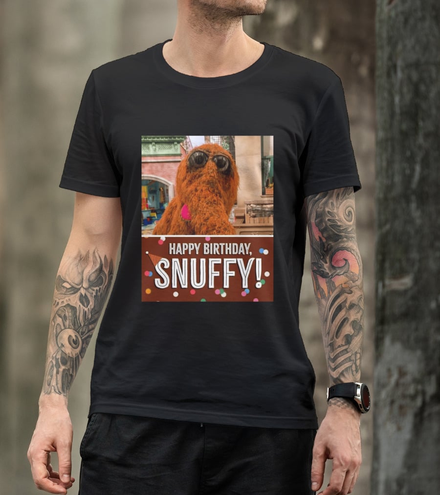 Happy Birthday Snuffy Celebrate With Cheerful Confetti T-Shirt