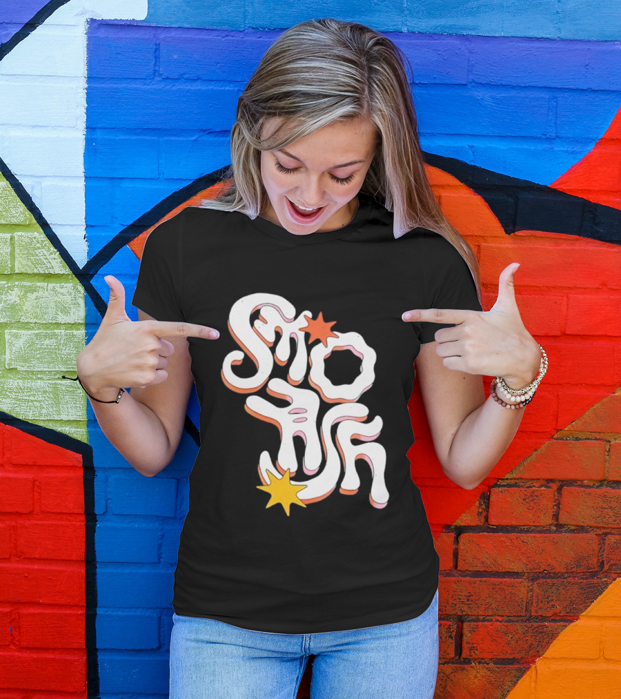 Stash Groovy 70s Retro Psychedelic Style With Stars T-Shirt